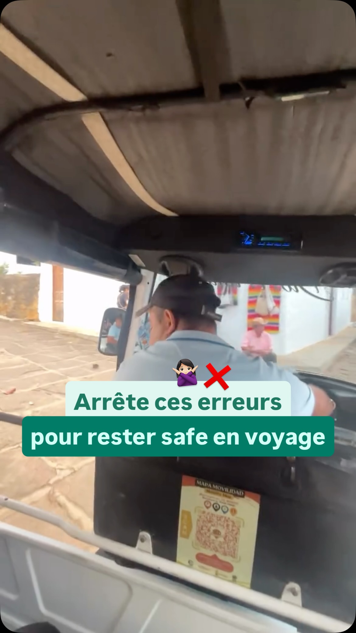 Les règles d’or pour rester safe👇

Oui, ça peut littéralement transformer une belle expérience en cauchemar si tu continues de faire ça… 

1 - Poster en temps réel sur ses réseaux

Ça paraît anodin et c’est tentant de partager les endroits cool qu’on découvre mais toujours prévoir 24/48h de décalage. C’est trop d’informations données sur un plateau à des inconnus. C’est non !

2 - Sortir sans batterie externe ou data locales

Toujours être joignable c’est la BASE ! Alors on prend une carte SIM locale ou une esim pour éviter les galères et sa petite batterie externe. Plusieurs fois j’ai fini la journée sans batterie et donc impossible d’utiliser Google maps pour me repérer ou commander un Uber. J’ai vraiment pas kiffé l’expérience 😱 Plus jamais. 

3 - Ne pas partager son itinéraire à quelqu’un de confiance 

On veut s’émanciper et vivre le truc solo et coupé du monde, ce que je comprends très bien. Mais au moins partager son itinéraire à un proche ça rassure tout le monde et permet d’agir rapidement si besoin.

4 - Ne pas se contrôler en sortie 

Sortir fait aussi partie de l’expérience du voyage mais déjà on check toujours bien son verre et, ça va de soi, mais on évite de surconsommer 🍹❌

5 - Rentrer seul.e la nuit

Même pour 500 mètres on privilégie toujours un Uber (l’appli la plus safe selon moi).

6 - Mentir et être sur la défensive H36 

Alors ça parait contre-intuitif mais les conseils du style « il faut mentir en voyage », « ne dis surtout pas que tu voyages seul.e » bah j’ai arrêté de les suivre et je le vis 100x mieux ! Ça te place direct en position de victime et tu perds confiance en toi immédiatement. 

👉 À la place, fais enfin confiance à ton intuition et apprends à savoir avec QUI tu peux partager certaines infos et des bons moments. Rester dans la paranoïa et la défensive ça t’empêche de créer des vraies connexions.

Si tu sais pas par où commencer : 
📲💬 « PROFIL » pour connaître ton profil voyage et recevoir ton guide personnalisé 

📍 Ta safe place pour voyager avec sens :
@palma_avenue 
@palma_avenue 
@palma_avenue 

voyage sur mesure | voyage solo | digital nomad | sécurité en voyage | conseils voyage | voyage Amérique latine