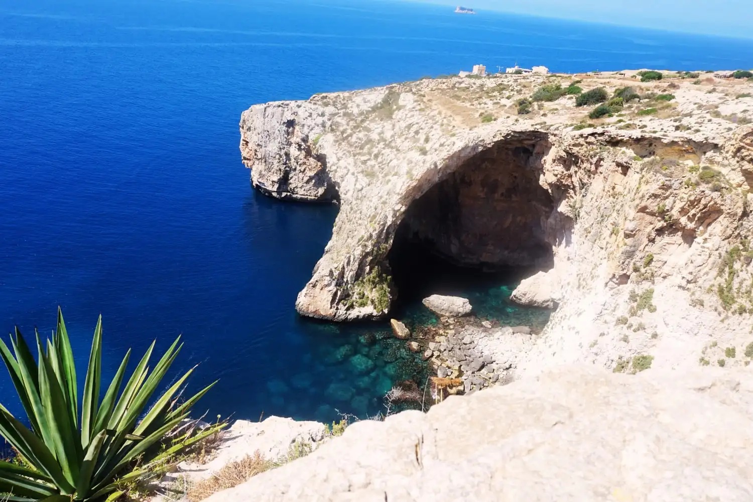 Vue panorama blue grotte à Malte